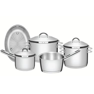 Imagem de Jogo de Panelas Tramontina Solar Inox Fundo Triplo 5 Peças