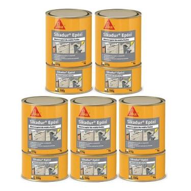 Imagem de Kit 5 Adesivo Sikadur Epoxi Lata 1KG Sika
