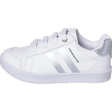 Imagem de Sapatenis Casual Confortável Infantil Menina - REDMAX, Branco, Prata, 