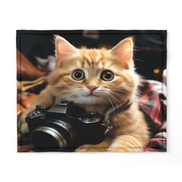 Imagem de Manta, Cobertor Fleece Estampado Para Pet, Gato Mod 2 - fantasia bras