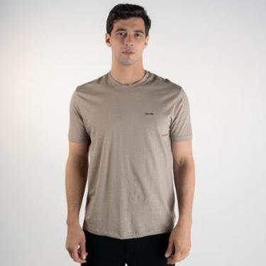 Imagem de Camiseta Calvin Klein Básica Flamê Khaqui-Masculino