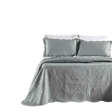 Imagem de Kit Cobre Leito Colcha Adventure Solteiro Dupla Face - Cinza - 100% Poliéster