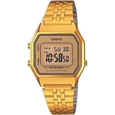 Imagem de Relógio Casio Vintage Feminino Dourado Digital LA680WGA-9DF-Feminino