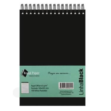 Imagem de Bloco Pautado Royal Paper 63g Linha Black 100 Folhas