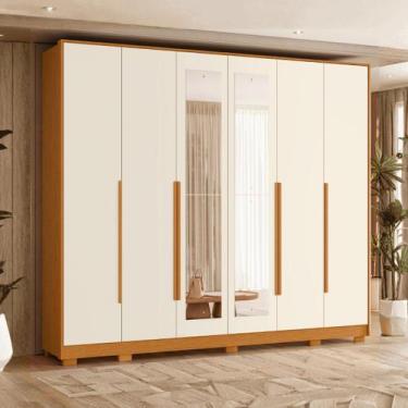 Imagem de Guarda Roupa Grande 6 Portas 6 Gavetas Com Espelho - Mais de Casa, Cin