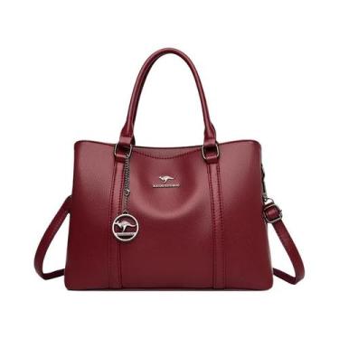 Imagem de Bolsa De Ombro Grande De Couro De Designer Luxuoso Para Mulheres, Bols