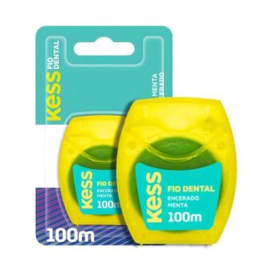Imagem de Fio Dental Sabor Menta Remove Placas Bacterianas Encerado 100m Kess