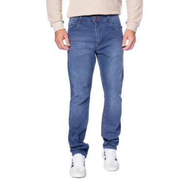 Imagem de Calça Jeans Masculina Guitta Rio Tradicional Azul, Azul, 42