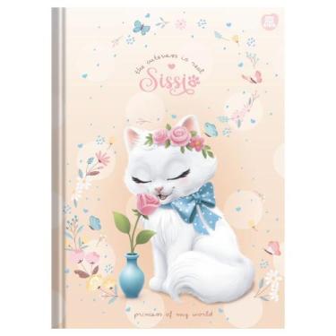 Imagem de Caderno (PEQUENO) Brochura 1/4 SISSI 80 Folhas 14 x 20cm Capa Dura - A