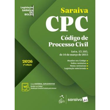 Imagem de Livro - Código de Processo Civil - Legislação Saraiva de Bolso - 7ª Ed