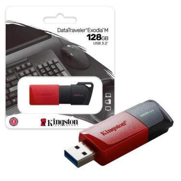 Imagem de Pen Drive Kingston Datatraveler Exódia M 128Gb USB 3.2 DTXM128GB 5654