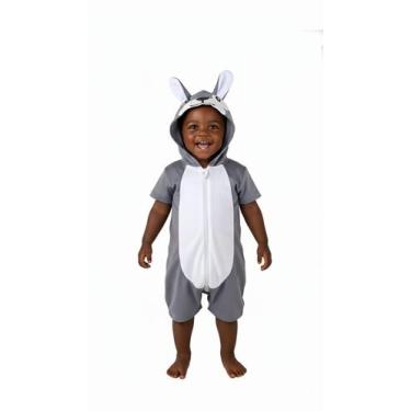Imagem de Fantasia Infantil Roupa Safari Leão Porco Coelho Tubarão Com Zíper e R