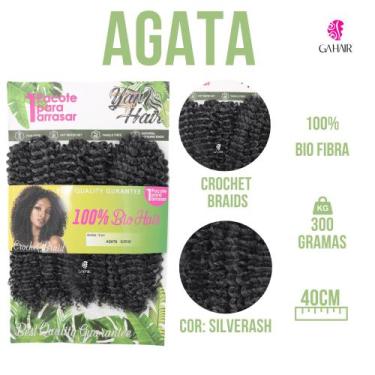 Imagem de Aplique/Cabelo Bio Organico Cacheado Afro 40 Cm - Identico Ao Humano  