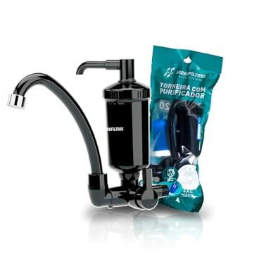 Imagem de Hidrofiltros - Torneira de Cozinha Parede Pop com Filtro Purificador de Água Preta Hidrofiltros