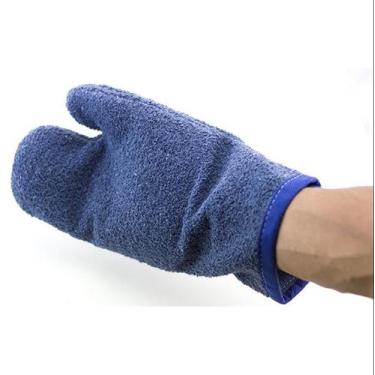 Imagem de Luva Térmica Mão De Gato Alta Temperatura Grafatex Azul Cozinha Indust