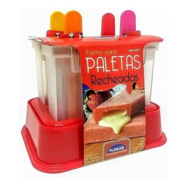Imagem de Forma De Picolé Com Recheio Paleta Mexicana Gourmet 4 Peças - Plasútil