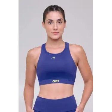 Imagem de Top de Corrida Grit Nadador Ajustavel Feminino Authen, Azul escuro, G