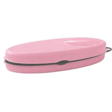 Imagem de Porta Escova Dentes com Divisória Viagem Estojo Bolsa - Plasutil, ROSA