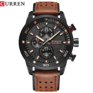 Imagem de Relógio Masculino CURREN 8250 à Prova D'Água Casual com Pulseira de Co
