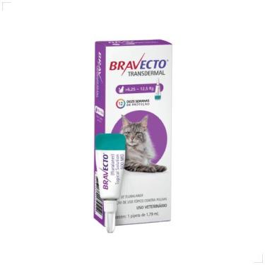 Imagem de Antipulgas Bravecto Transdermal Gatos 6,25 a 12,5kg 500mg Medida:500mg