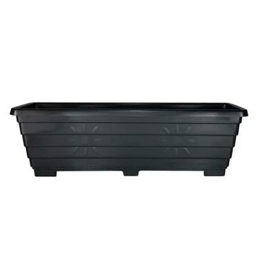 Imagem de Floreira em Polipropileno Retangular Roma 80cm Preta