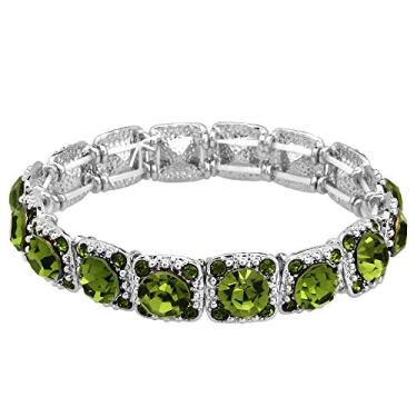 Imagem de Pulseira de casamento com cristal elástico Falari, caixa de presente incluída