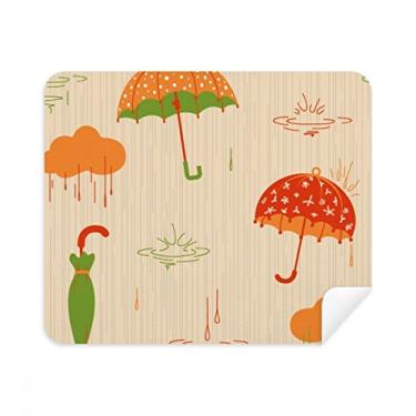 Imagem de Pano de limpeza de tela Cloud Umbrella Rain Drip Weather Cleaner, 2 peças, tecido de camurça