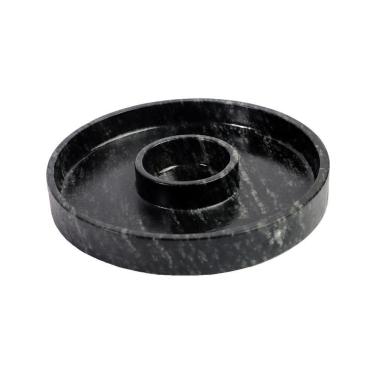 Imagem de Prato com Molheira Servir Porção Carnes Pedra Sabão P 22cm