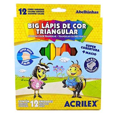 Imagem de Lápis de Cor BIG Triangular com 12 Cores - ACRILEX