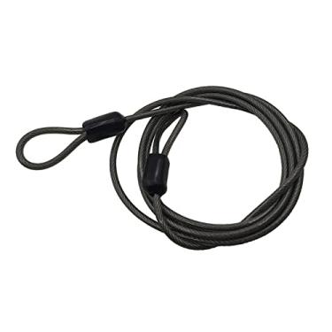 Imagem de simhoa Bloqueio de cabo de bicicleta multiuso, antirroubo, para notebook, notebook, notebook, segurança - preto