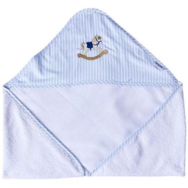 Imagem de Biramar Baby Toalha Felpuda Revest. Estampa Vies Cavalinho De Pau Azul Azul