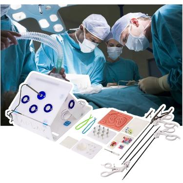 Imagem de Caixa De Treinamento Do Simulador De Instrutor LaparoscóPico, Equipamento De Ensino Design DobráVel, CâMera De InserçãO Hd/5 MóDulo De Treinamento/4 Instrumentos Treinamento