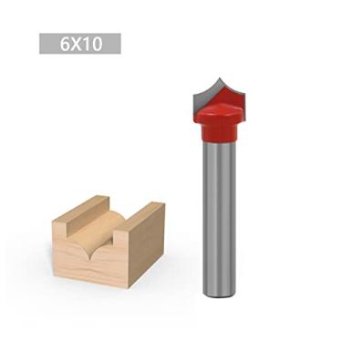Imagem de Tingpai Roteador Bits Ponto de nhu Corte Bo a Red Haste de 6mm Lâmina de 10mm pa Fer menta de Fresa e T balho de Madei