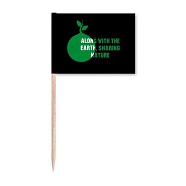 Imagem de Along With The Earth Sharing Nature Toothpick Flags Marcador Topper Decoração de Festa