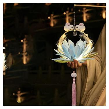 Imagem de Lanterna de coelho estilo chinês faça você mesmo para crianças meninos e meninas presente criativo pacote de material delicado DIY lanterna em forma de coelho estilo simples artesanato elegante para festas de Natal pátio jardim