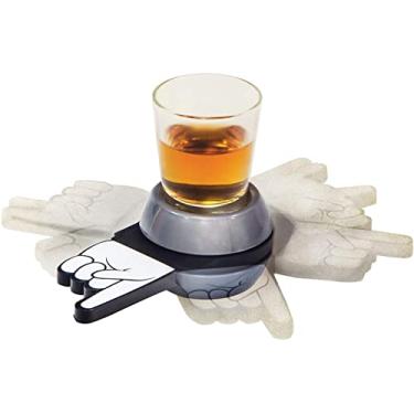 Imagem de Palais Glassware Salle d'amusement – Coleção de Copos de Tiro Divertidos, Clear, Finger Spin The Shot Game With 1.5 oz Shot Glass
