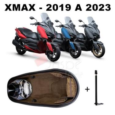 Imagem de Forração Yamaha Xmax 250 Kit Forro Premium Marrom + 1 Antena - Jaspe A