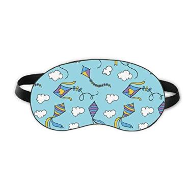 Imagem de Capa para sombra noturna macia com estampa de kite simples pintada à mão