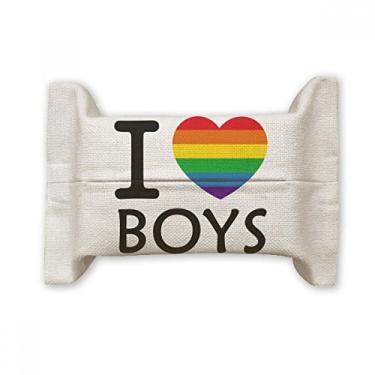 Imagem de Transgênero Bisexuals Support LGBT Suporte de capa de papel para lenços faciais Bolsa de linho de algodão