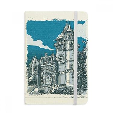 Imagem de Caderno com emblema dos Cavaleiros da Europa medievais do Castelo Antigo, capa dura em tecido, diário clássico