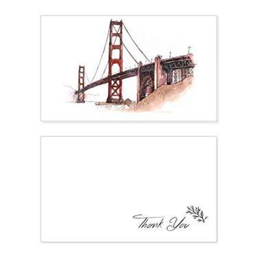 Imagem de Golden Gate Bridge nos Estados Unidos, Califórnia, cartão de agradecimento, aniversário, cumprimentos, casamento, agradecimento