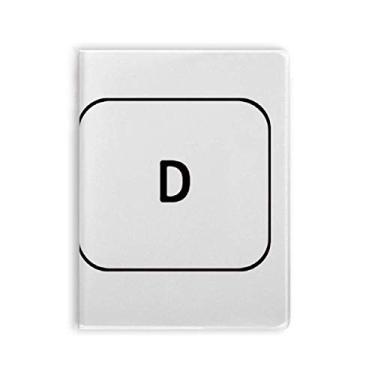 Imagem de Símbolo de teclado D Art Déco, presente, moderno, caderno, capa de chiclete, diário de capa macia