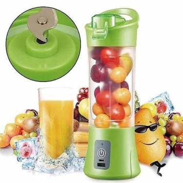 Imagem de Mini Liquidificador Mixer Juice Usb Garrafa Portatil Coquete (verde)