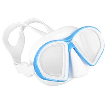 Imagem de Óculos de Mergulho, óculos de Natação para Crianças Ajustáveis ​​com Vedação Forte Evitam Vazamento de água Silicone e Vidro Temperado para Surf (Azul)