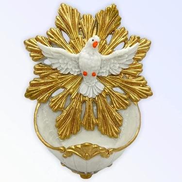 Imagem de Imagem Divino Espírito Santo Parede Água Benta Resina 15 cm