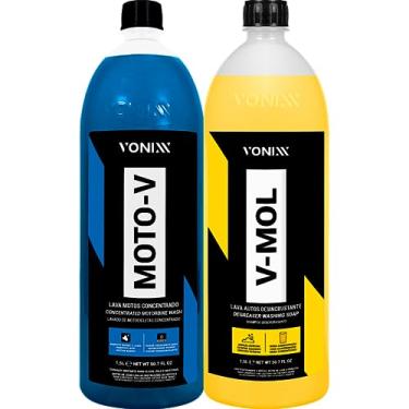 Imagem de Kit Lavagem Pesada combinação Moto-Mol Vonixx MOTO-V 1,5L + V-MOL 1,5L