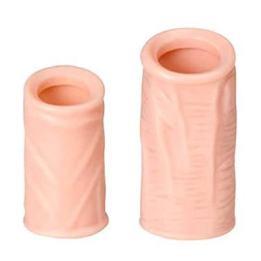 Imagem de Capa Peniana Extensora CyberSkin Capa Peniana Cristal Forma de Pênis em Silicone Saliências Estimuladoras TransparenteA4C