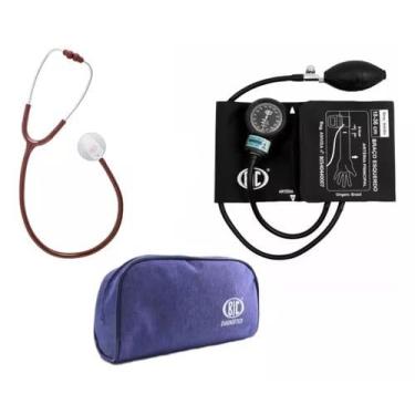 Imagem de Aparelho De Pressão Para Obesos Bic + Esteto Standard Bic (VINHO)