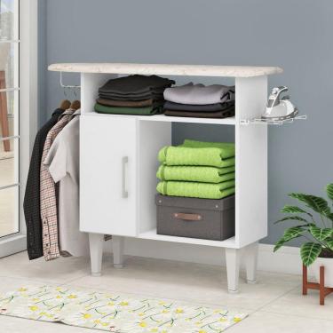 Imagem de Armário Multiuso Tábua de Passar 90cm 1 Porta Fellicci Branco