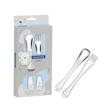Imagem de Conjunto Talheres Infantil Tramontina Le Petit Menino Inox - 2 Peças